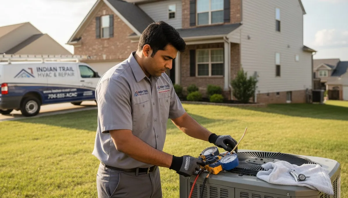 Local HVAC technician providing professional AC repair service in Charlotte, NC