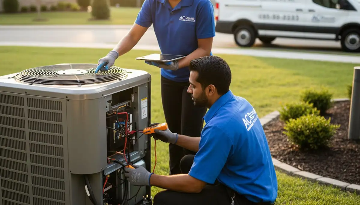 HVAC technician providing AC repair service in Charlotte NC for accharlottenc.com