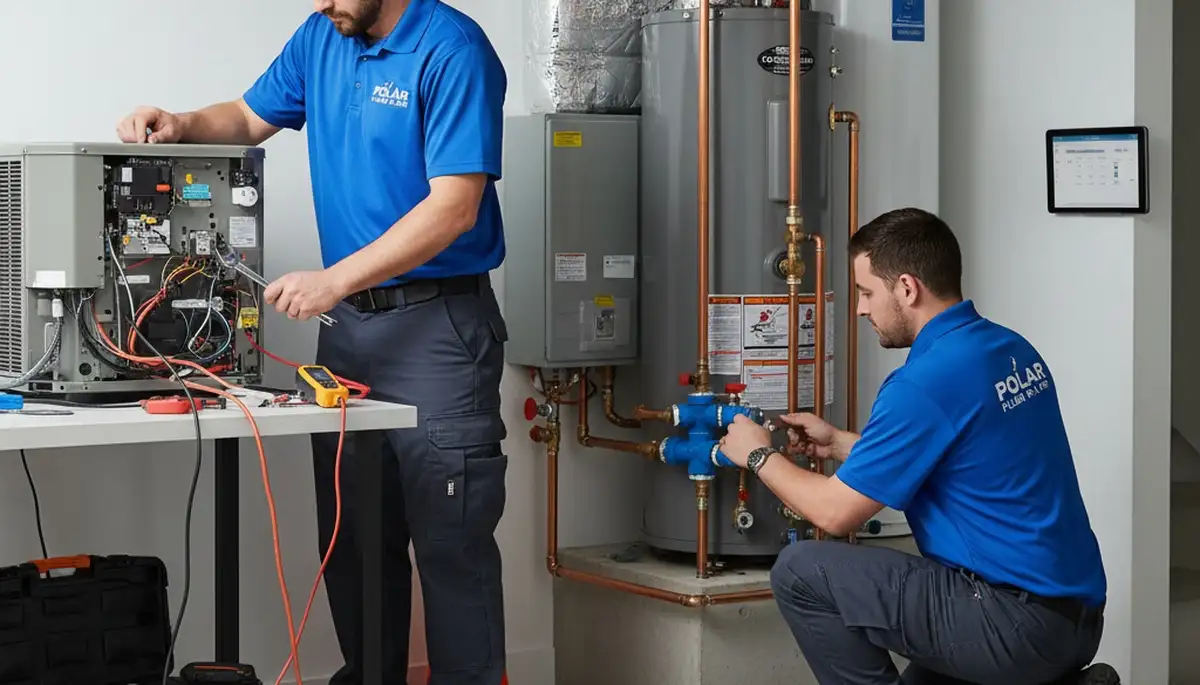 Professional plumber fixing pipes in Charlotte NC home | Five Star Cooling plumbing services